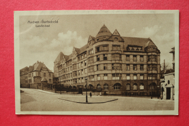 Postcard PC Aachen Burtscheid 1919 Landesbad Bath street Town architecture NRW